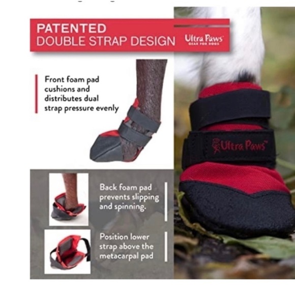 NIP Ultra Paws Rugged Dog Boots and Paw Protectors for Medium Dogs Size 7 - Picture 6 of 6